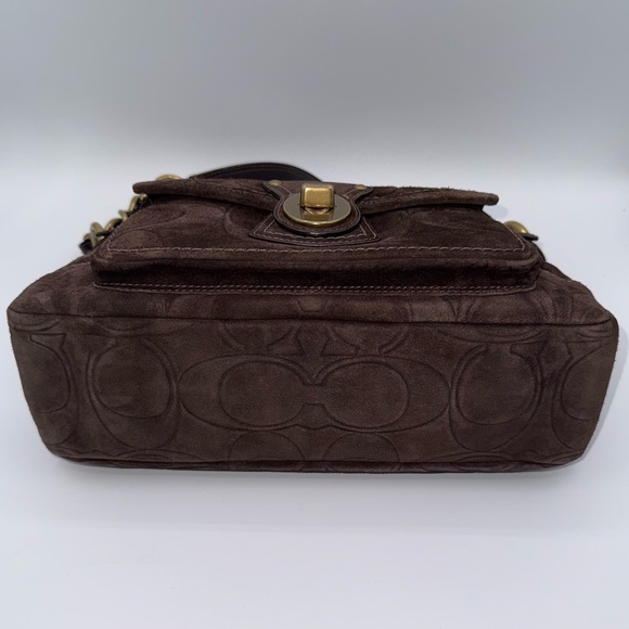 🤎RARE NEW COACH LEGACY SIGNATURE EMBOSSED SUEDE SHOULDER BAG 65TH ANNIVERSARY🤎 - Picture 3 of 13